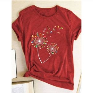 Dandelion printed short sleeve shirt